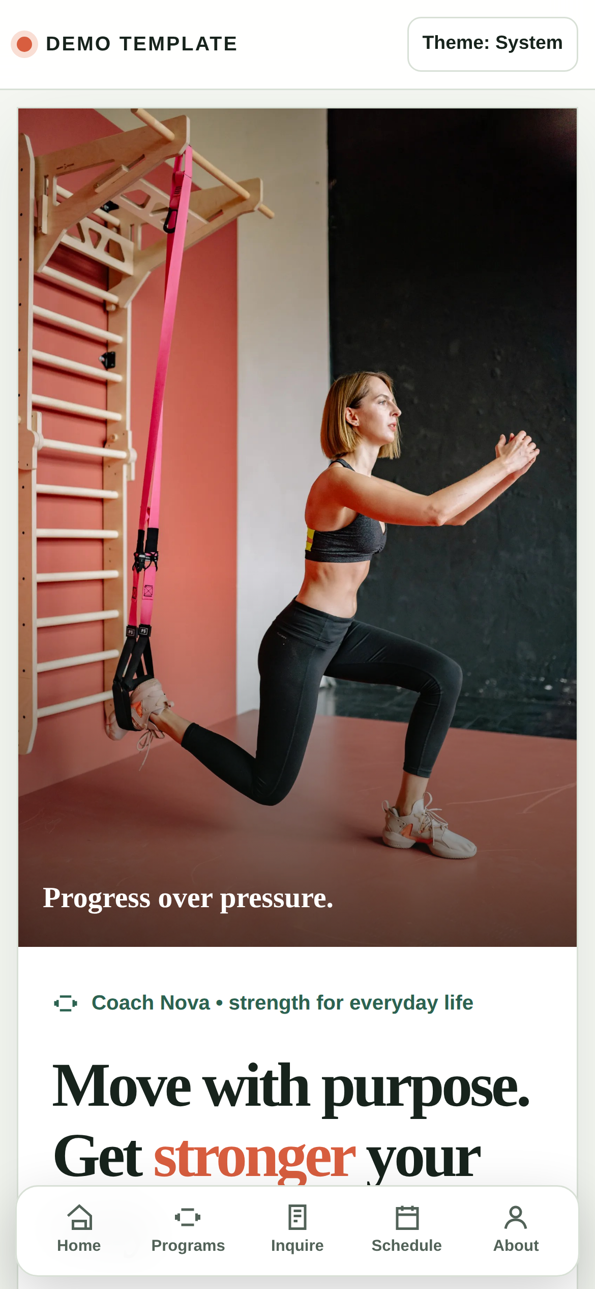 Fitness coach and personal trainer app preview